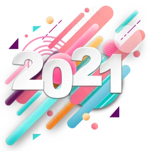 2021流体渐变主题数字