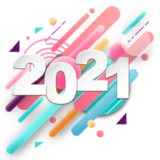 2021流体渐变主题数字