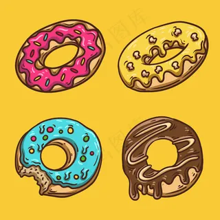 手绘甜甜圈