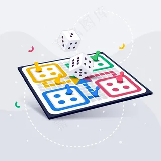 不同视角下的Ludo棋盘游戏