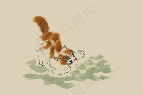 中国风工笔画高清背景图