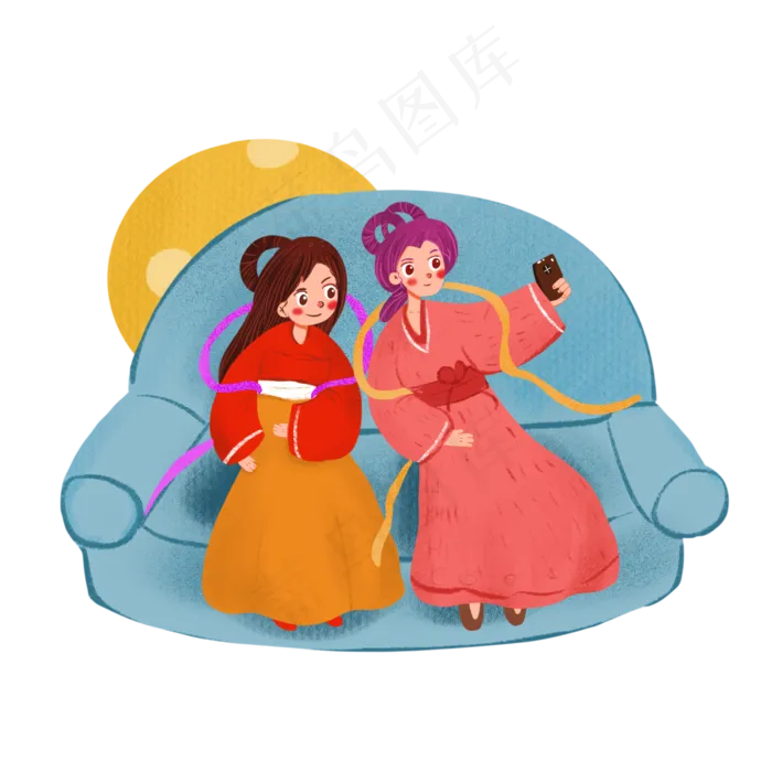 中秋节卡通嫦娥设计元素(2000X2000(DPI:132))psd模版下载