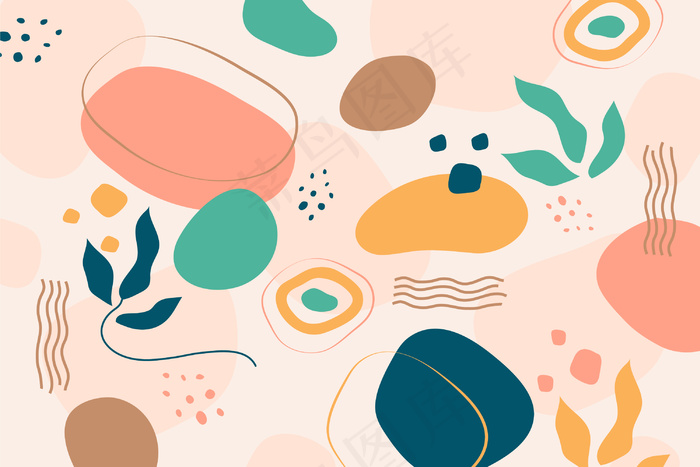 抽象有机形状背景