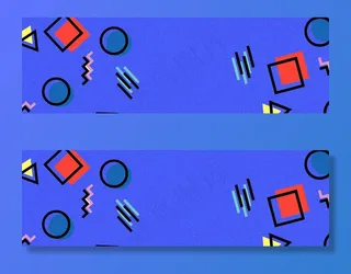 手绘波普风格双十一banner