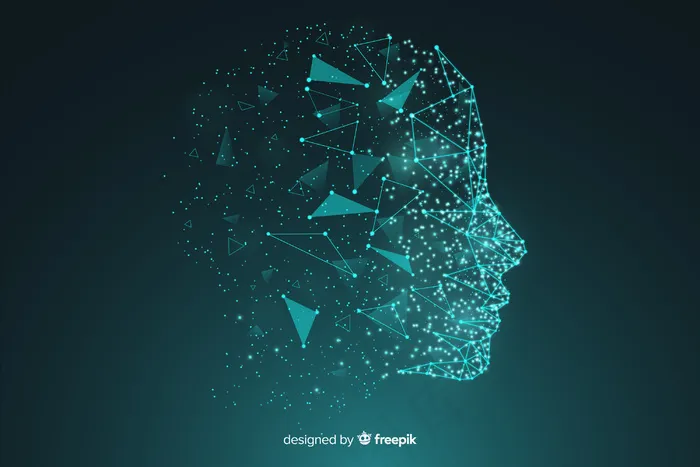 粒子人工智能人脸背景eps,ai矢量模版下载