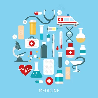 扁平圆形图标集