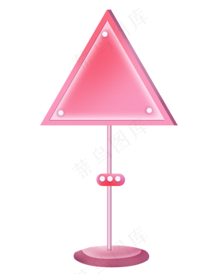 三角形粉色提示框
