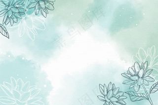 水彩背景与手绘元素