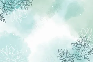水彩背景与手绘元素