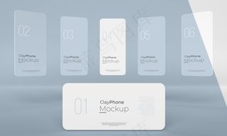 手机屏幕上的应用程序界面模型样机