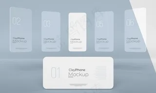 手机屏幕上的应用程序界面模型样机