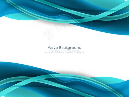抽象蓝色波浪背景