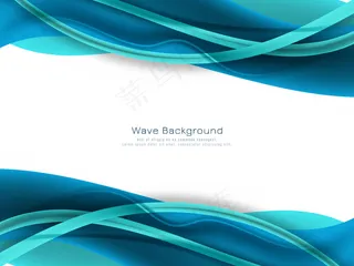 抽象蓝色波浪背景