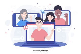 登录页的视频会议概念