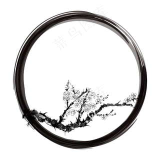 水墨圆圈笔触
