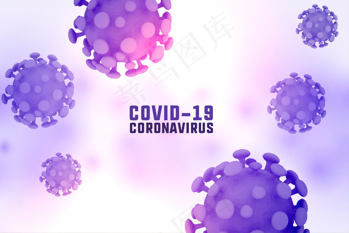 三维冠状病毒covid-19传播疾病背景设计eps,ai矢量模版下载
