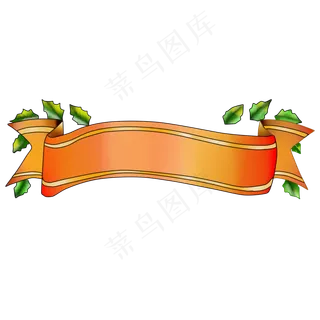 元旦圣诞节日彩带标签