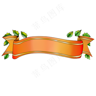 元旦圣诞节日彩带标签