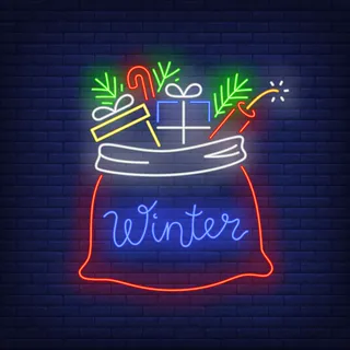 霓虹灯装圣诞礼物 霓虹灯装圣诞礼物