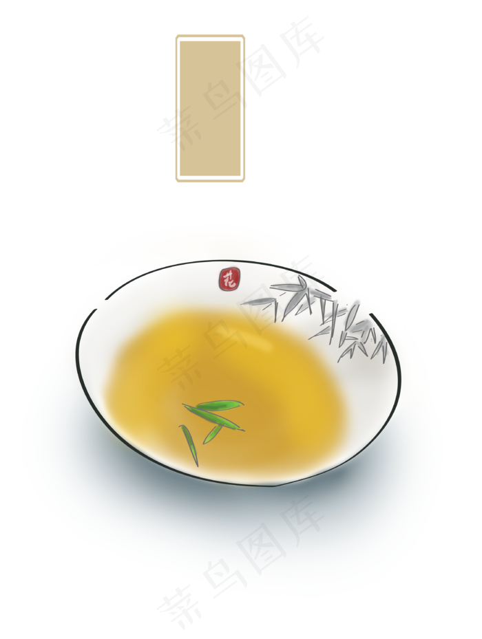 白露手绘古风清茶(2500X2500(DPI:300))psd模版下载