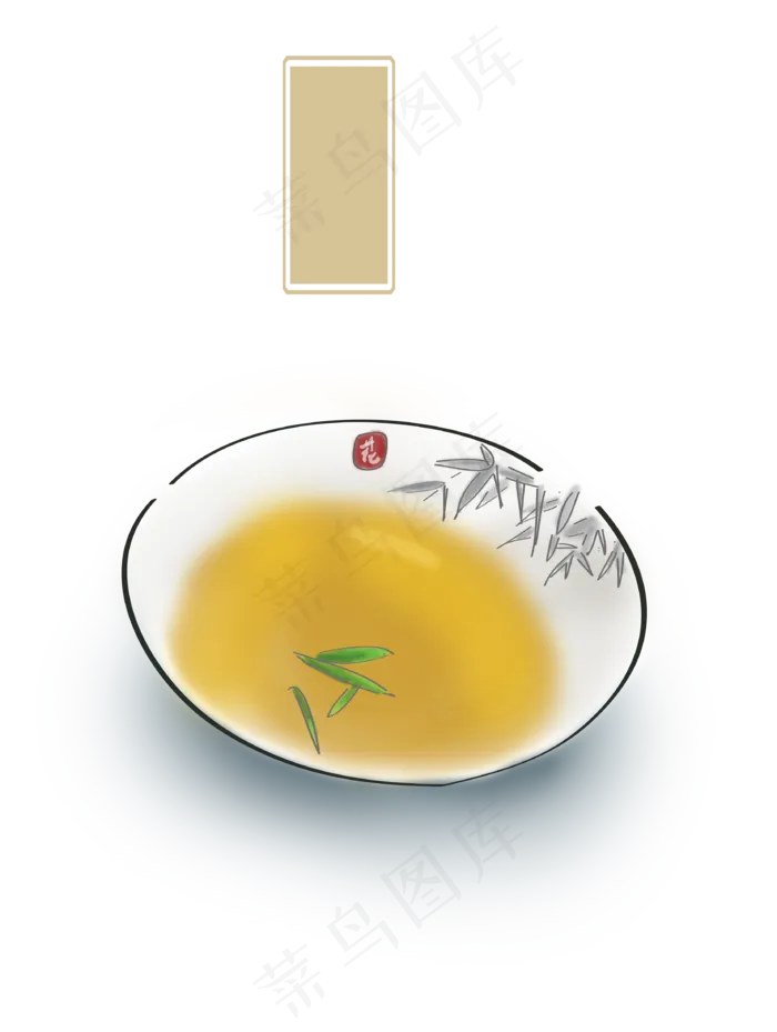 白露手绘古风清茶(2500X2500(DPI:300))psd模版下载