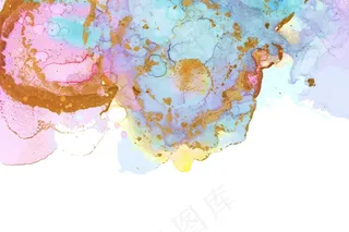 金箔水彩画背景