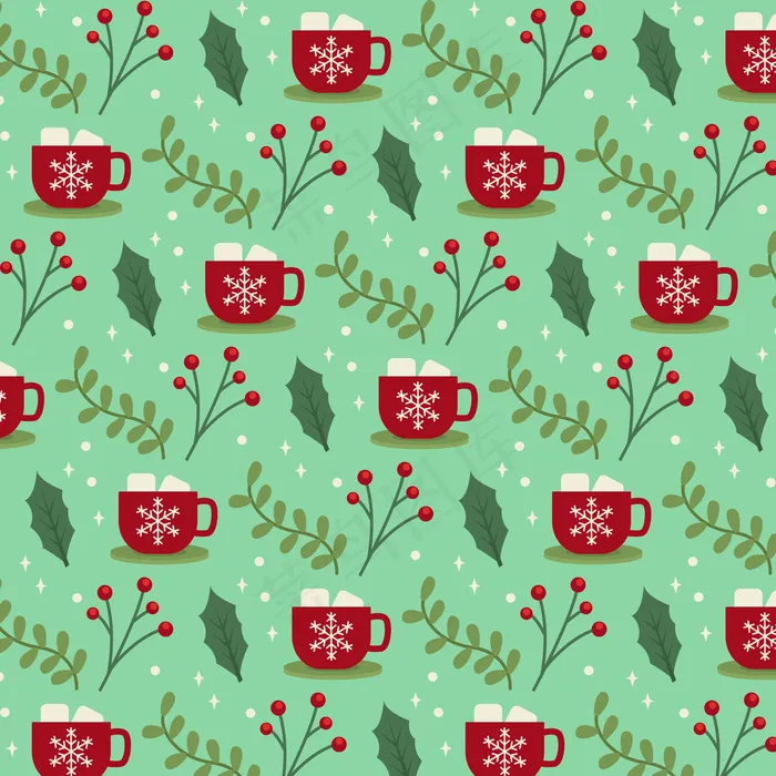 平面设计圣诞图案eps,ai矢量模版下载