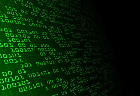 绿色二进制网络电路未来技术概念背景