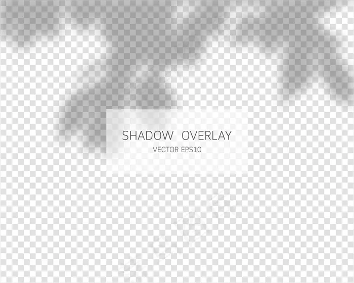 阴影叠加效果。在透明背景上隔离的自然阴影。插图。eps,ai矢量模版下载