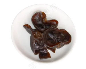 黑色木耳白色盘子
