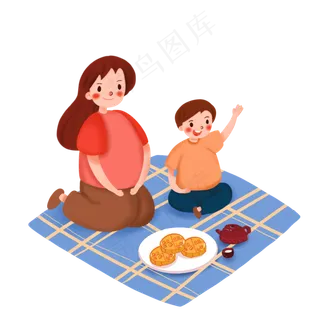 中秋节赏月人物