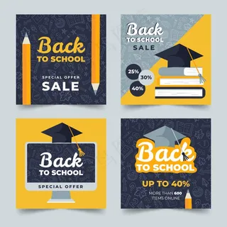 手绘回学校模板