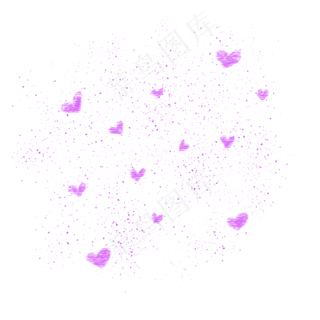 七夕情人节手绘风爱心漂浮