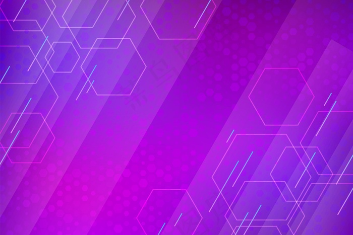 渐变紫色六边形背景eps,ai矢量模版下载