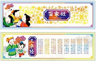 三字经 校园文化墙展板