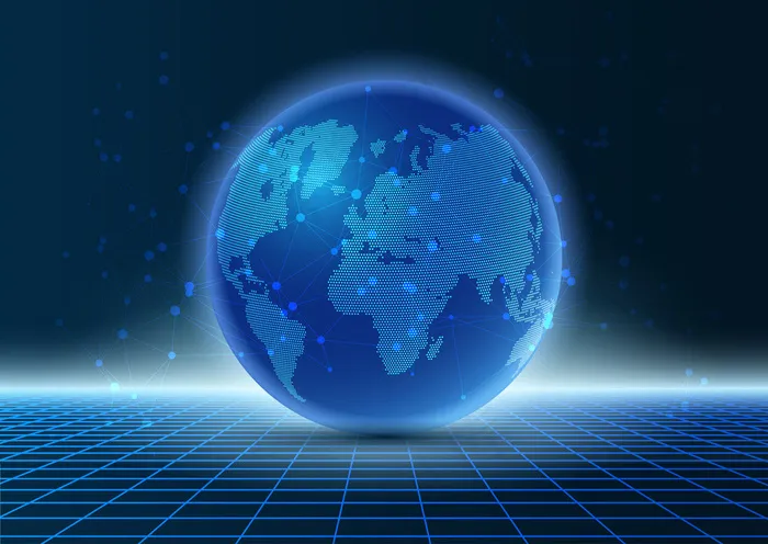 网格地球仪的现代技术设计eps,ai矢量模版下载