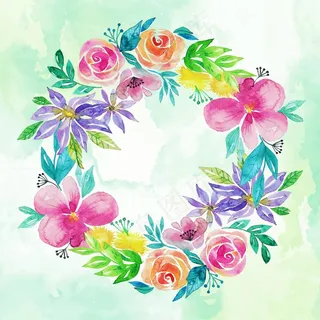 水彩春花架 水彩春花架