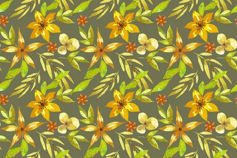 水彩花卉图案风格 水彩花卉图案风格