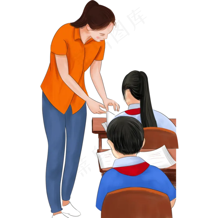 辅导作业的老师