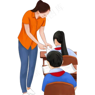 辅导作业的老师