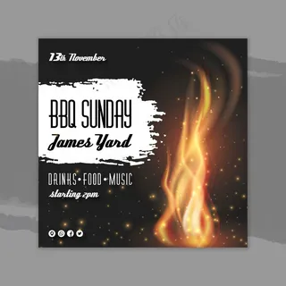 烧烤宣传单,DM传单模板概念