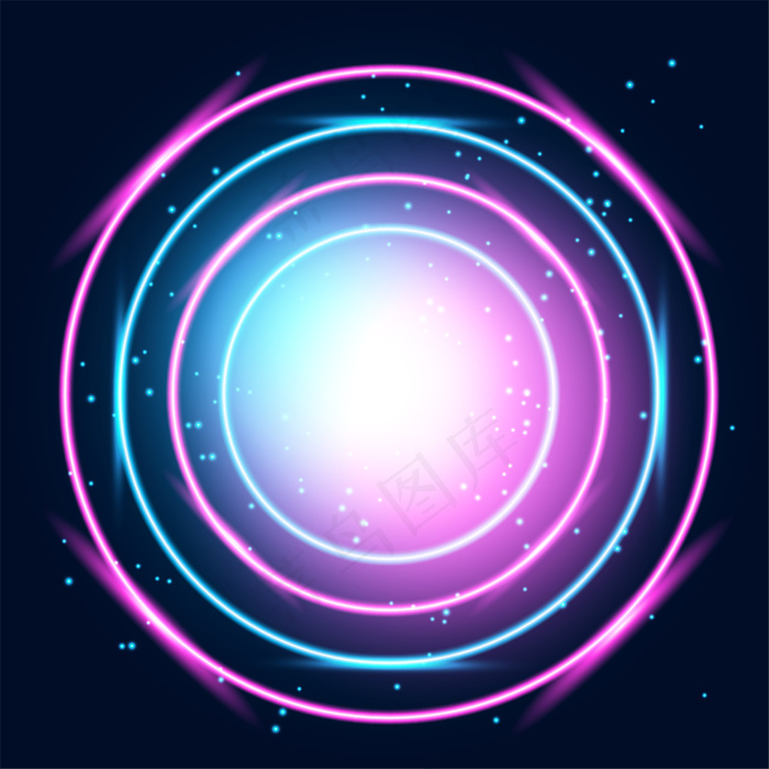 霓虹灯发光的技术路线，高科技未来抽象