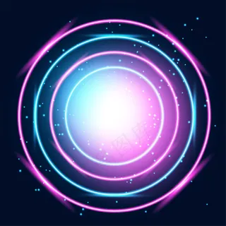 霓虹灯发光的技术路线，高科技未来抽象