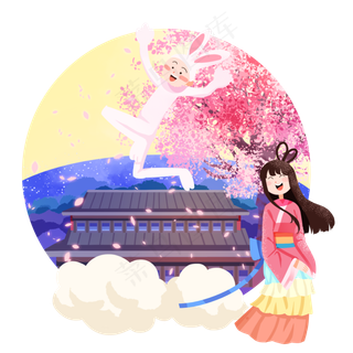 中秋节跳舞玉兔