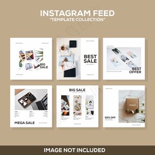 Instagram post modern clean模板集