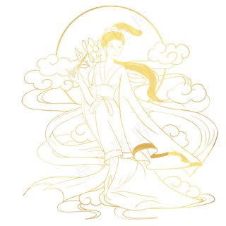 中秋节奔月嫦娥