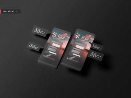 手机模型样机上的消息会话概念