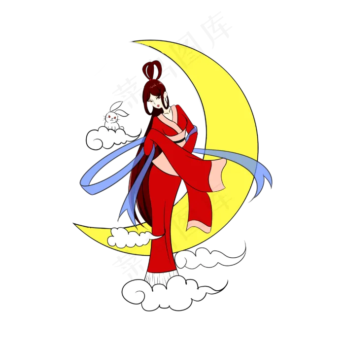 中秋节嫦娥(3000X3000(DPI:299))psd模版下载