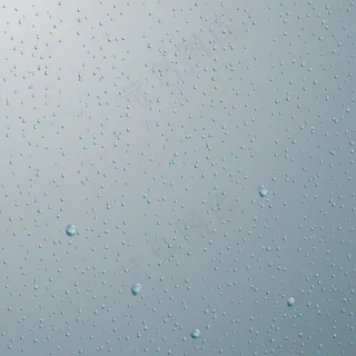 一滴水。蓝色背景上的雨滴或雨滴。插图