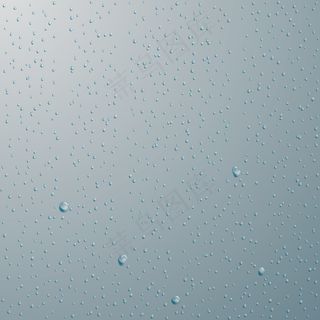 一滴水。蓝色背景上的雨滴或雨滴。插图
